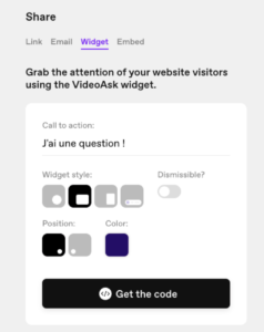 Videoask widget